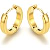 GoldChic Orecchini a Cerchio Donna, 12mm Oro Orecchini Cerchio Piccolo Donna Ipoallergenici e Abbinabili in Acciaio Inossidabile