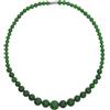 Vifaleno Collana in Giada Verde Naturale con Perle Rotonde da 6-14 mm, Lunghezza 45 cm, Chiusura a Vite, Gioiello Elegante per Occasioni Speciali e Uso Quotidiano