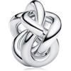 MSPOVOF Nodo infinito Charm 925 Sterling Silver 5A Zirconia per Bracciale Collane Gioielli Regalo per Donne Signore