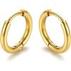 GoldChic Orecchini Cerchio Donna - Orecchini Donna Acciaio Inossidabile, Ipoallergenici e Impilabili, per Fori Multipli, 8/10/12/14/16 mm, Argento/Oro/Nero, Regalo per lei