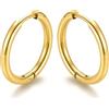 GoldChic Orecchini a Cerchio Donna, 14mm Oro Orecchini Cerchio Piccolo Donna Ipoallergenici e Abbinabili in Acciaio Inossidabile