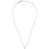 Breil, Collezione Emblems, Collana Donna in Acciaio con Pendente Cubic Zirconia, Finitura Satinata, Chiusura a Moschettone, Lunghezza Regolabile fino a 47 cm