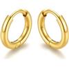 GoldChic Orecchini a Cerchio Donna, 8mm Oro Orecchini Cerchio Piccolo Donna Ipoallergenici e Abbinabili in Acciaio Inossidabile