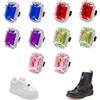 Niuhong 10 Pcs Charms Lacci Scarpe Con Strass Gioielli Decorativi Fibbia Scarpa Variopinti Clip Scarpe Tennis Cristallo Diamante Decorazione Scarpa Gioielli Rimovibile Ragazze Donne (Piazza)