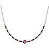 Clondo Collana Uomo Donna Ac Milan in Acciaio Inossidabile - Prodotto Ufficiale Calcio - Gioiello con Logo - Idea Regalo Elegante per Tifosi Rossoneri - Ragazzo e Ragazza (Beaded Necklace Red Black)