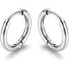 GoldChic Orecchini a Cerchio Donna, 10mm Argento Orecchini Cerchio Piccolo Donna Ipoallergenici e Abbinabili in Acciaio Inossidabile