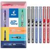 PILOT V5 Hi-Tecpoint - Penna roller a punta fine da 0,5 mm, in confezione regalo, confezione da 6 (nero, blu, rosso)