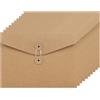 Ccomage 10 buste in carta kraft A5, raccoglitori, cartelle progetti, documenti, sacchetto carta chiusura corda bottone, organizer documenti, borsa presentazione ufficio, 10 pz