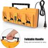 DWiusty Caricabatterie DCB104 a 4 Porte 3A per Batterie Li-ion DeWalt 10.8V 12V 14.4V 18V 20V FlexVolt 20V 60V DCB127 DCB105 DCB118 DCB112