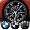 BMW Set di 4 Coprimozzi da 68mm e 56mm con Emblema 50° Anniversario per BMW E39 E46 E90 E60 E87 E53 F10 F20 F30 M X3 X5 X6 Accessori