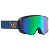 Black Crevice Unisex - Adulto Occhiali da Sci Schladming, Navy/Arancione/Verde, Taglia M (Circonferenza Testa 55 - 58 cm)