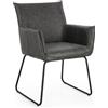 Bizzotto Sedia con braccioli Evelyn Dark