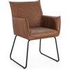 Bizzotto Sedia con braccioli Evelyn Cognac