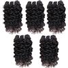 Aiokrtse fasci di capelli ricci crespi brasiliani fasci di vergine brasiliano 100% capelli umani Colore nero naturale 5 fasci 8 pollici circa 250 grammi