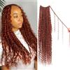 Enbeautiful Boho Faux Locs Crochet Hair 9 confezioni da 24 pollici Pre-Looped Goddess Soft Locs with Curly Ends Bohemian River Loc Crochet Hair Extensions for Women, 350#