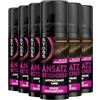 SYOSS Spray per laminazione Retoucher marrone scuro (6 x 120 ml), spray per capelli copre un approccio più chiaro e grigio, resistente al sudore e alla pioggia, lavabile fino a 40 applicazioni