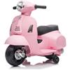 Aziamor Moto Elettrica VESPA PIAGGIO ROSA Luci e Suoni 6V