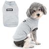 Zunea Magliette per Cani di Piccola Taglia T-shirt Estive ad Asciugatura Rapida Vestiti Cuccioli Morbidi Senza Maniche Traspirante Elastica Chihuahua Protezione Solare Abbigliamento Grigio Chiaro XL
