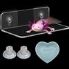 Journdream Amaca Per Axolotl D'Acquario Con Vassoio Di Alimentazione In Ceramica, Accessori Per Acquario Axolotl E Terrario Di Drago Barbuto (Blu, 7.8x3.9 Inch)