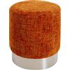 Kare Design sgabello Berry High, arancione, rotondo, diametro 39 cm, per divano, camera da letto, pouf, altezza seduta 47 cm