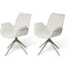 JAHNKE Set di sedie da pranzo Bat Twist Duo