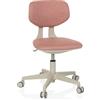 HJH Office sedia girevole per bambini con schienale regolabile in altezza KIDDY CLASSIC sedia da scrivania per bambini di 5-10 anni con rotelle speciali, rosa