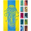 Nova Blue Telo mare con meduse - blu tropicale e giallo con un design unico, extra large, XL (86,4 x 160 cm) realizzato in 100% cotone