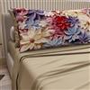 PETTI Artigiani Italiani - Lenzuola in Cotone con Federe in Stampa Digitale, Matrimoniale Maxi, Completo Lenzuolo Sopra e Sotto con Angoli, Bali Rosa, 100% Made in Italy