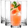 Glasmark KROSNO 1992 Bicchieri da Cocktail Set da 4 250 ml - Bicchieri Alti con Fondo Sfaccettato per Acqua Succo e Long Drink - Moderni per Bar e Casa - Lavabili in Lavastoviglie