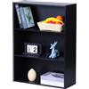 Relaxdays Libreria con 3 Scomparti, Ripiani Regolabili, Misura 82x60x24 cm, Nero