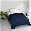 Italian Bed Linen Trapunta Invernale Imbottita Letto Piazza e Mezza 200x245cm DoubleFace BASIC fantasia STARS, Made in Italy - Piumino Reversibile in morbida Microfibra 200gr/mq - Piumone Lavabile in Lavatrice