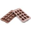 silikomart | SCG15 Stampo in Silicone per Cioccolatini MOOD, Antiaderente, 12 Cioccolatini, Confezione da 1 Stampo per Dolci, Easy Choc, 33 x 34 mm, h 17 mm, Made in Italy