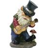 Nature's Mark Statua in resina a forma di gnomo rock n roll in una band che suona la chitarra, statuetta decorativa per casa e giardino (22,9 cm H)