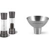 Cole & Mason H59428G Derwent Set di macinapepe e sale (Gunmetal) / Cole & Mason H611928CS Dover Imbuto in acciaio inossidabile | Bundle
