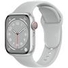 ELETTRONEO C1 Cinturino per Apple Watch Ultra 3 2 49mm, Serie 11 10 46mm, 9 8 7 45mm 41mm, SE 6 5 4 44mm 40mm, 3 2 1 42mm 38mm Donna Uomo Band Bracciale Sport Silicone, Luna grigia