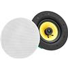 Pronomic CLS-540 WH Altoparlante da Incasso High-End in Tessuto (Cassa da Soffitto a 2 Vie, Woofer 5,25/133 mm, Tweeter 0,75/19 mm, 40/80/160 Watt RMS/Power/Massima, Equalizer, Crossover) bianco