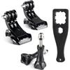 HSU Supporto clip a sgancio rapido con gancio a J e set di viti lunghe per GoPro Hero 11/10/9/8/7/6/5/4/3 e altre videocamere d'azione