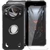 HGJTFANY Cover per Doogee S200 X (6.72 ) + 1 x Vetro Temperato, con Rotazione 360° Supporto Anello, Ultra Sottile Morbida Silicone TPU AntiGraffio Custodia Case per Doogee S200 X