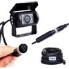 Hodozzy Telecamera Retromarcia 4 Pin Cavo Aviazione da 10 m, Visione Notturna 18 IR senza Linee di Inversione Telecamera Posteriore Impermeabile IP69 12V-24V per Autobus/Camper/Camion/Rimorchio/Furgone