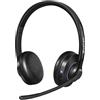 Weatwo Cuffie Bluetooth V5.1 Classe 1, Cuffie Wireless con Doppio Microfono CVC8.0 Cancellazione del Rumore, Cuffie per PC Cellulare Teams Ufficio Call Center, 30 Ore di Conversazione, Ultra Comfort