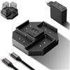 NEEWER Caricabatterie NPF a 4 Canali per Batteria Fotocamera Videocamera NP-F550 NP-F750 NP-F970, Ricarica Rapida PD 100W con Caricatore da Muro Rapido GaN PD da 100W, Cavo USB C a USB C, OLED, NW-F4