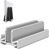 Janety Supporto Verticale per Laptop con Doppio Slot, Base Regolabile Salvaspazio Compatibile con MacBook, iPad, Samsung, Huawei, Surface, Dell, HP, Lenovo (Grigio)