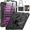 SEYMAC stock SEYMAC Cover per iPad Pro 12,9 Pollici - 6ª/5ª/4ª/3ª Generazione, Nero