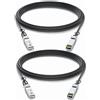 Alwong Cavo Rame Collegamento Diretto 10G 2 m/6,56 piedi, Confezione da 2, Cavo DAC Twinax Passivo SFP+ per Cisco, Ubiquiti, Arista, D-Link, Intel, Meraki, Mikrotik, Netgear, TP-Link ecc.