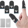 Sibba 4pcs Gaming Finger Sleeves Touch Screen Finger Sleeve Silver Fibre Gioco Mobile Gaming Custodia Thumb Sleeve Dita Guanti Setosi Anti Shoat Traspirante Manicotti Pollice Copertura Del Pollice Blu