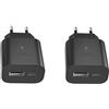 Ysevnotan Caricabatterie USB C 25W,Caricabatterie a 2 porti (USB A & USBC), 25W. Compatibili con Samsung Galaxy S25/S24/S23/S22/S21/S20 +/FE/Ultra, A56/A55/A36/A35/A34/A16/A15 Tab A9+/ A9/S11/ S10. Pack di 2.