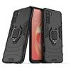 MaiJin Compatibile con OPPO A91 Cover, Custodia Armor Anello Cavalletto (Funziona con il Supporto Magnetico per Auto) Case Paraurti per OPPO A91 (Nero)