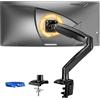 ErGear Braccio Monitor Singolo 13-49 Pollici Schermi Ultrawide, Supporto Monitor Singolo Carichi Pesanti, Braccio per Monitor Singolo Girevole, Inclinabile e Rotante, da 12kg, VESA 75x75/100x100 mm