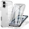 BAFUGU Cover Compatibile con iPhone 17 360 Gradi Protezione Progettata Protezione per lo schermo integrata Ultra Sottile in Silicone TPU Anteriore e PC Premium Resistente Cover-Trasparente