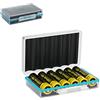 JJC 18650 Custodia rigida per batteria, antiurto e resistente all'acqua, portatile, per 6 batterie 18650